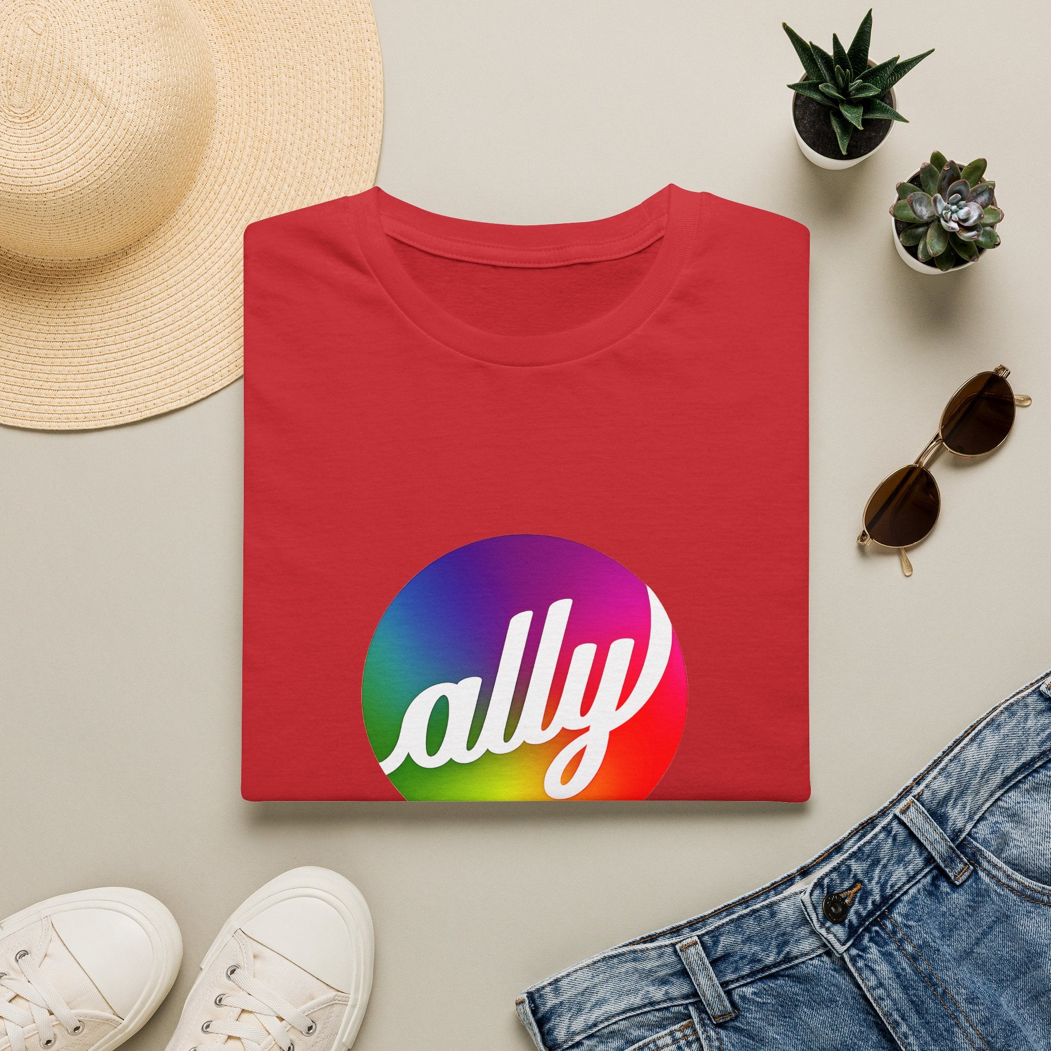 Ally Rainbow Pride T-Shirt — Inclusive LGBTQ+ Support Tee
