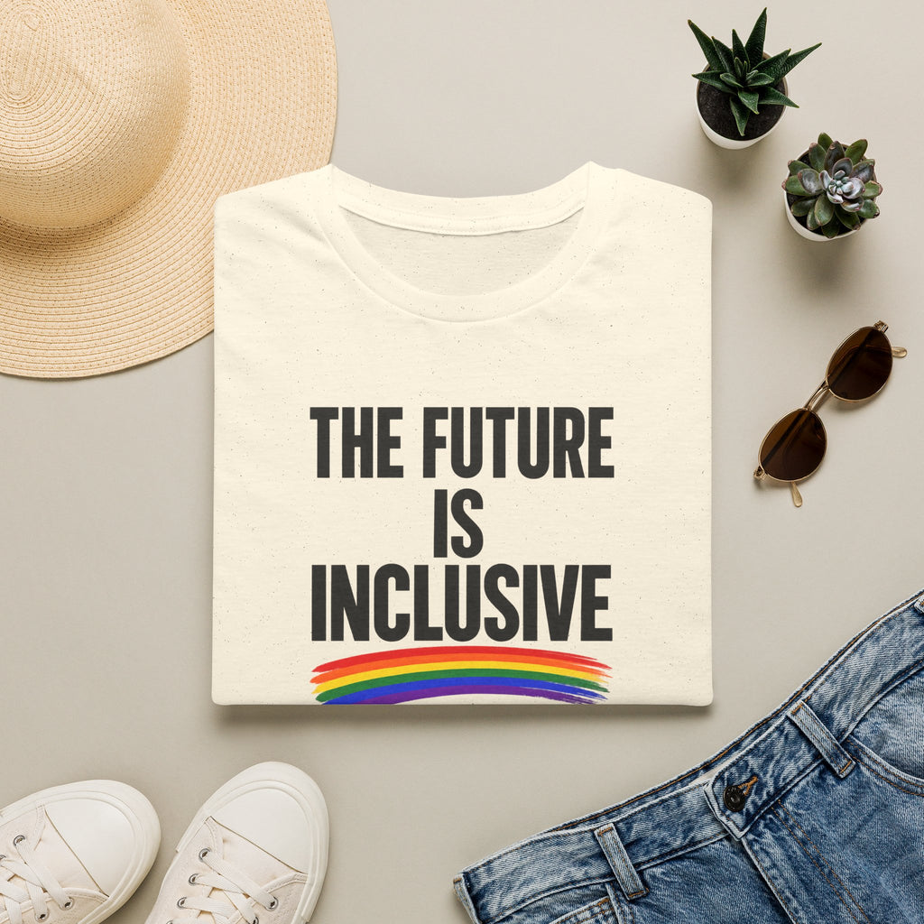 Inclusive T-Shirt — “The Future Is Inclusive” Rainbow Pride Tee