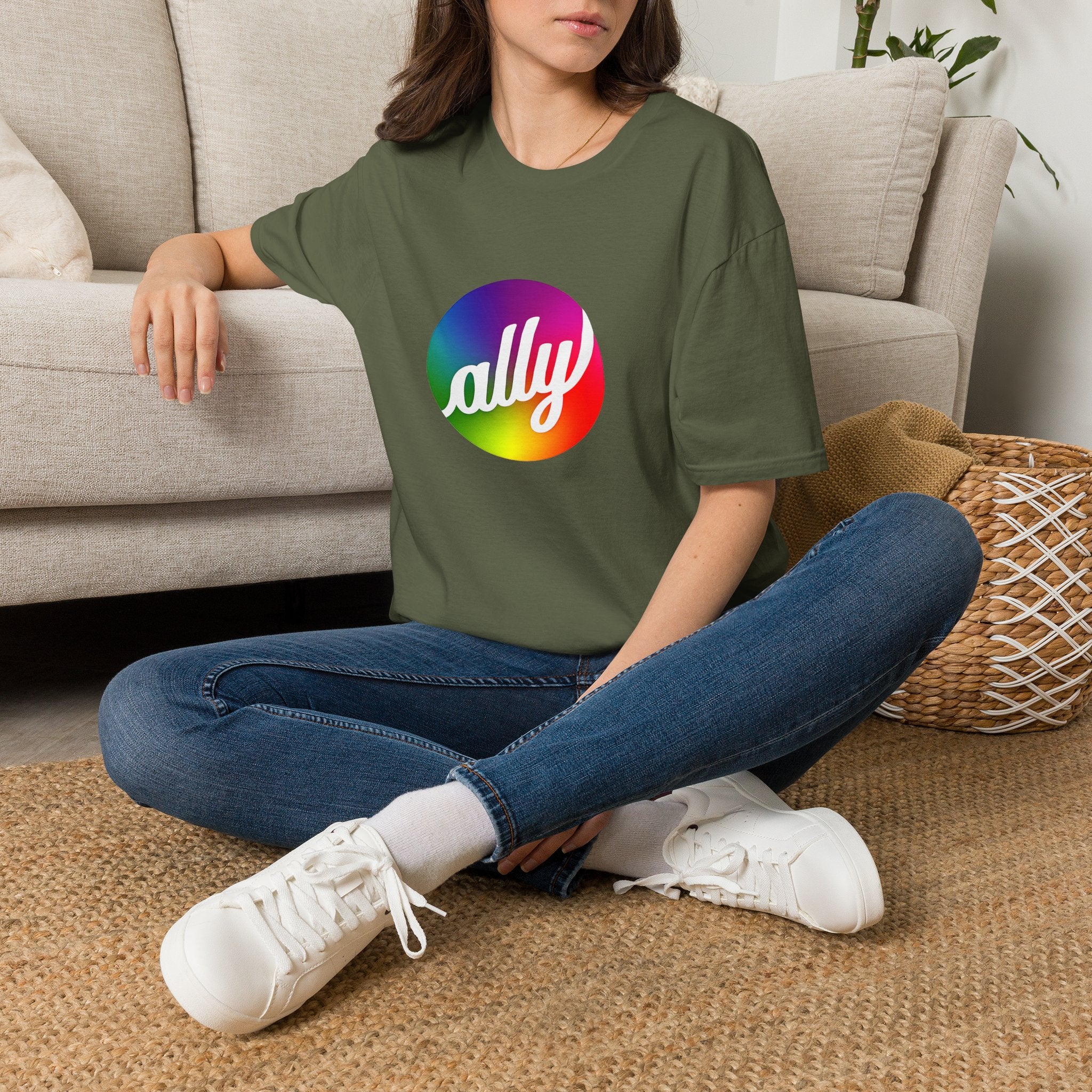 Ally Rainbow Pride T-Shirt — Inclusive LGBTQ+ Support Tee