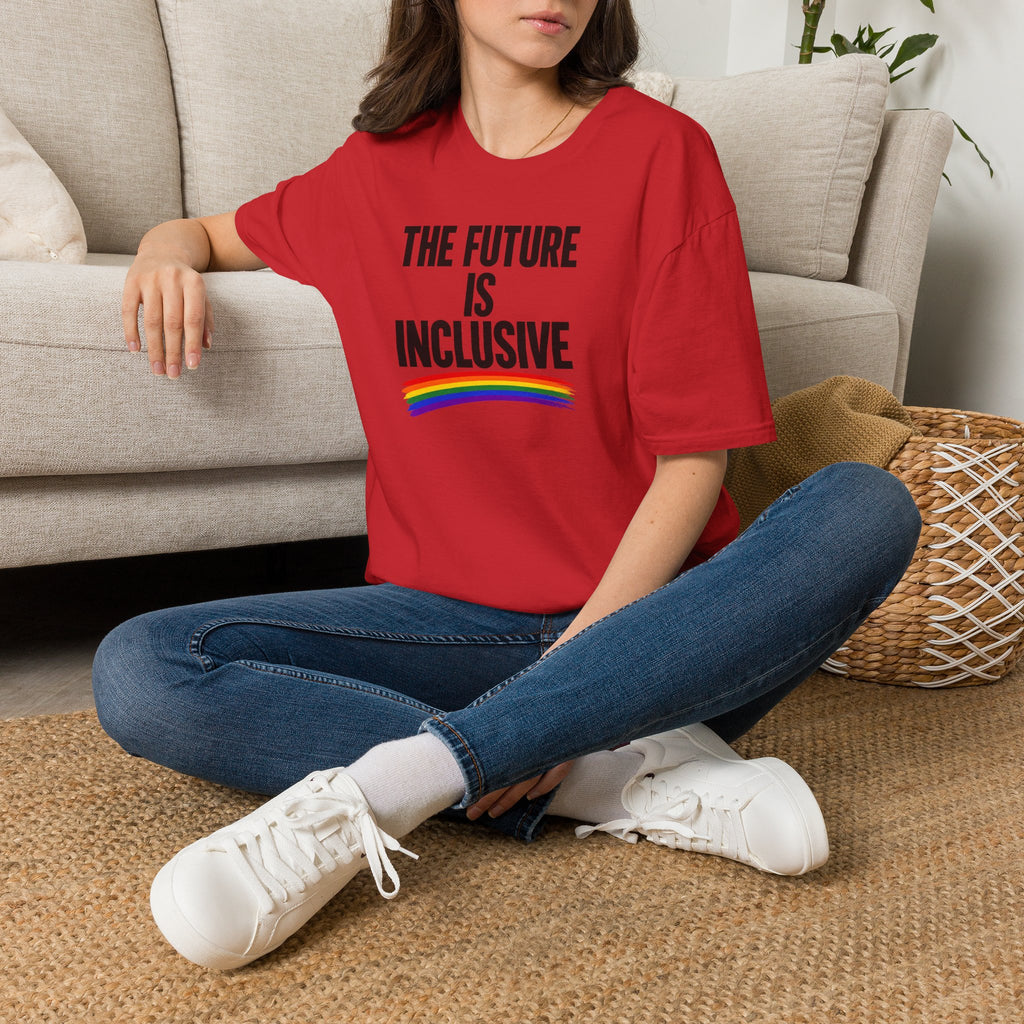 Inclusive T-Shirt — “The Future Is Inclusive” Rainbow Pride Tee