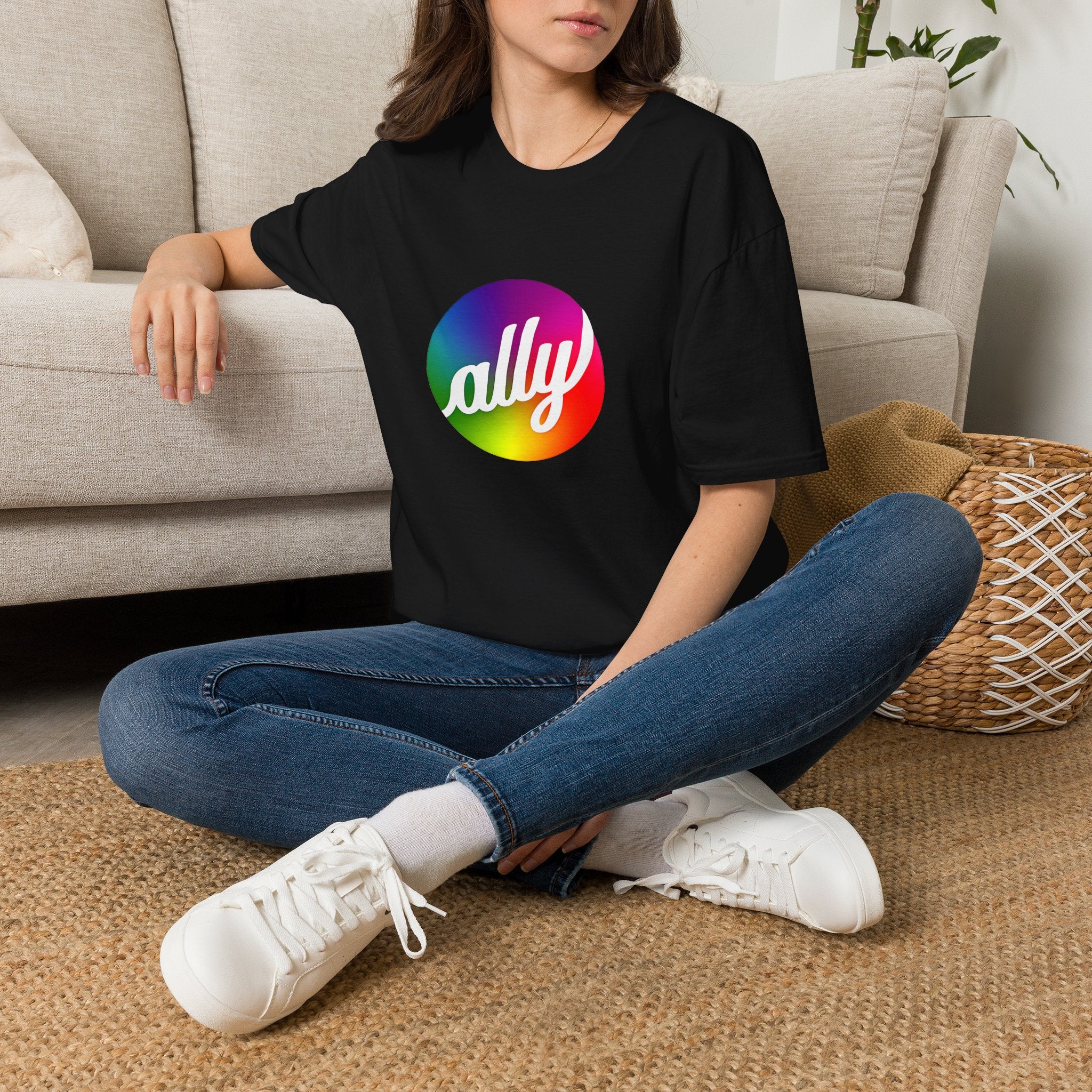 Ally Rainbow Pride T-Shirt — Inclusive LGBTQ+ Support Tee
