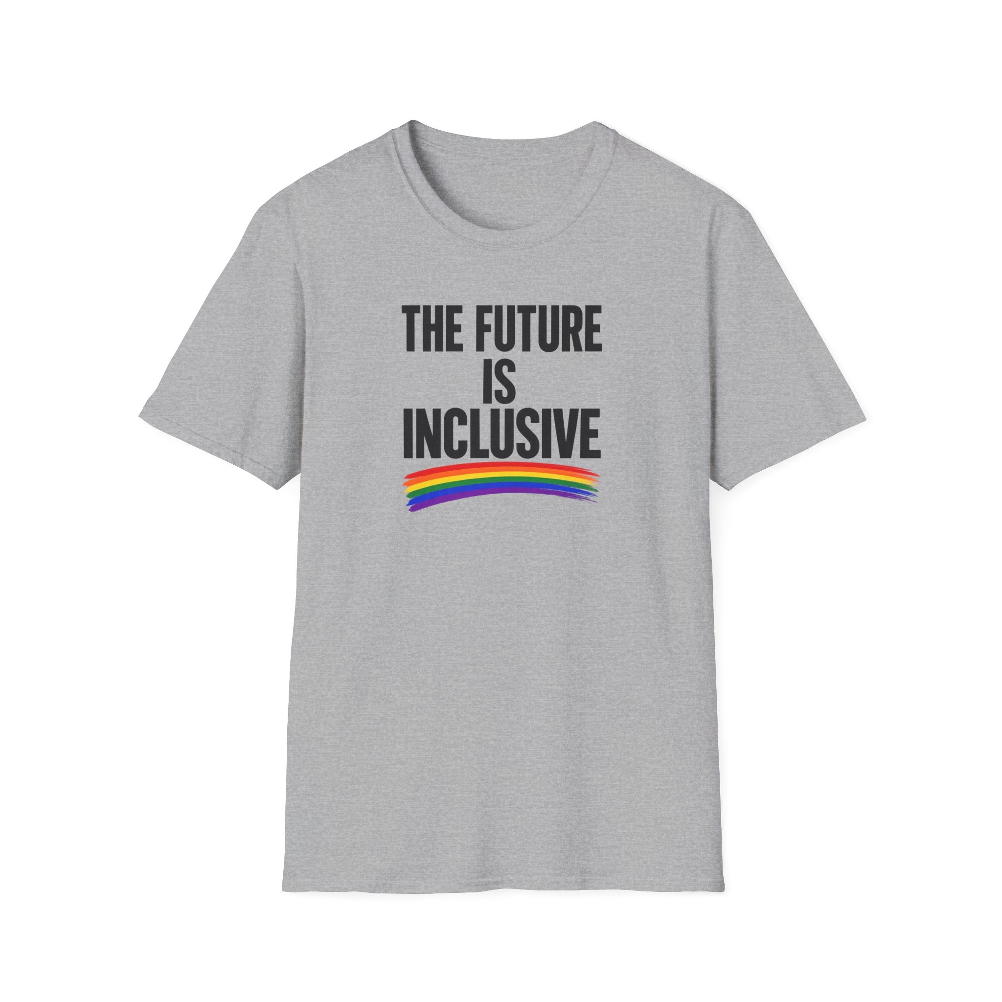 Inclusive T-Shirt — “The Future Is Inclusive” Rainbow Pride Tee