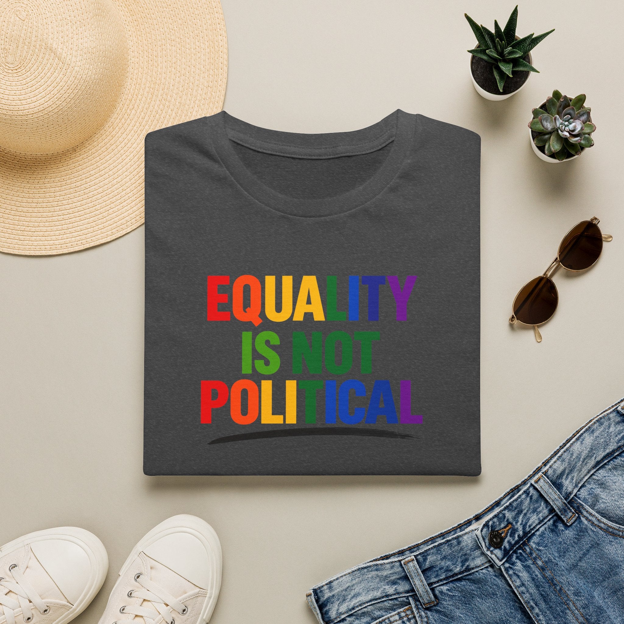 Equality Is Not Political T-Shirt — Rainbow Pride Statement Tee