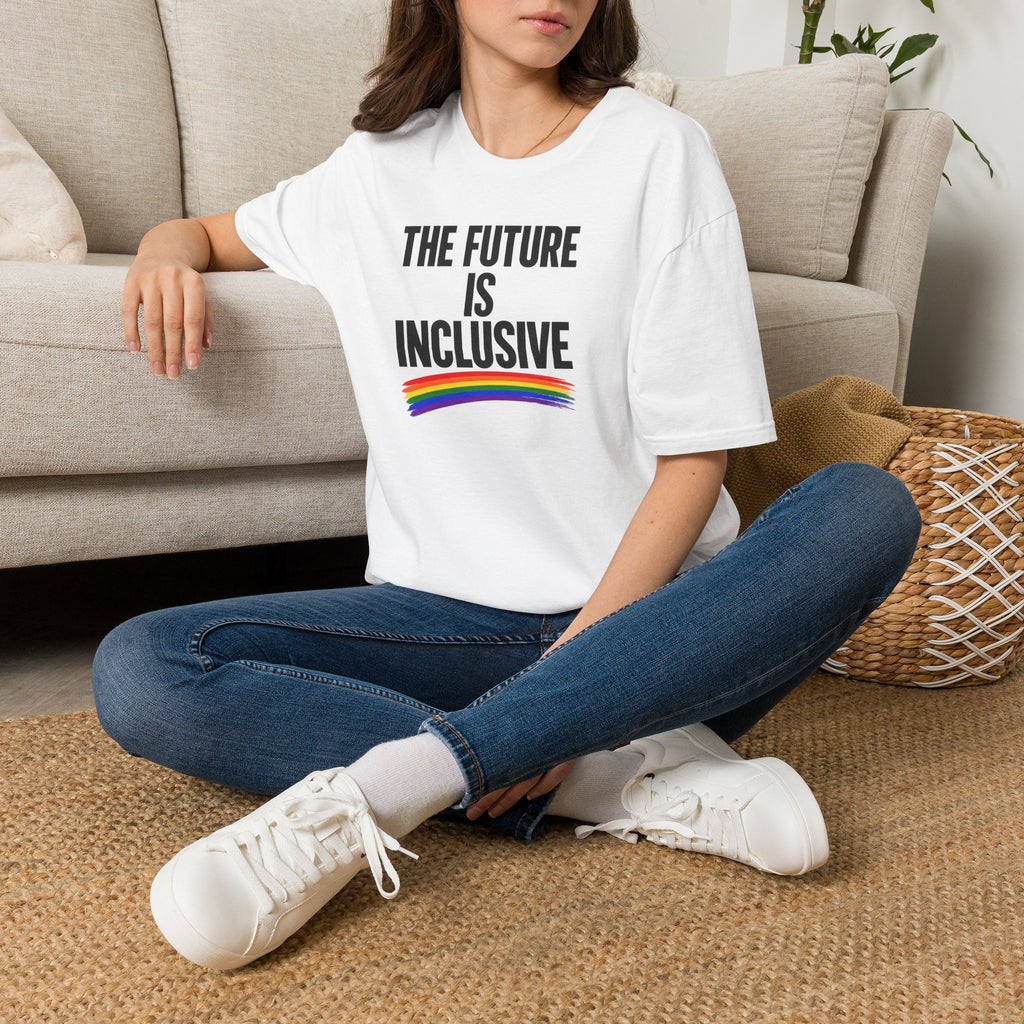 Inclusive T-Shirt — “The Future Is Inclusive” Rainbow Pride Tee