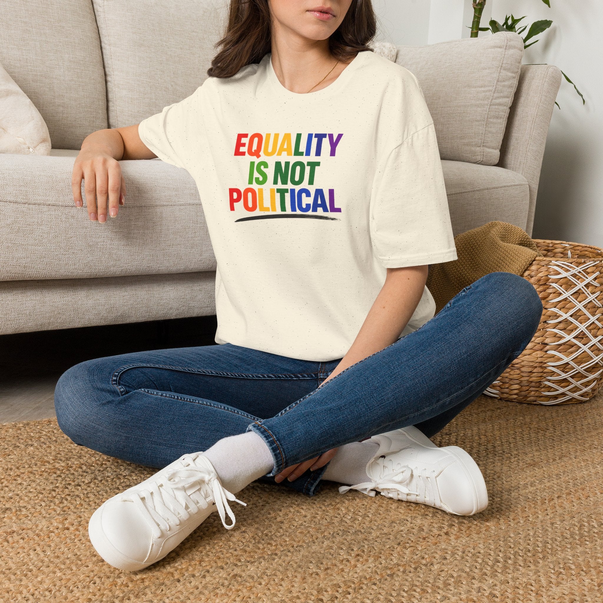 Equality Is Not Political T-Shirt — Rainbow Pride Statement Tee