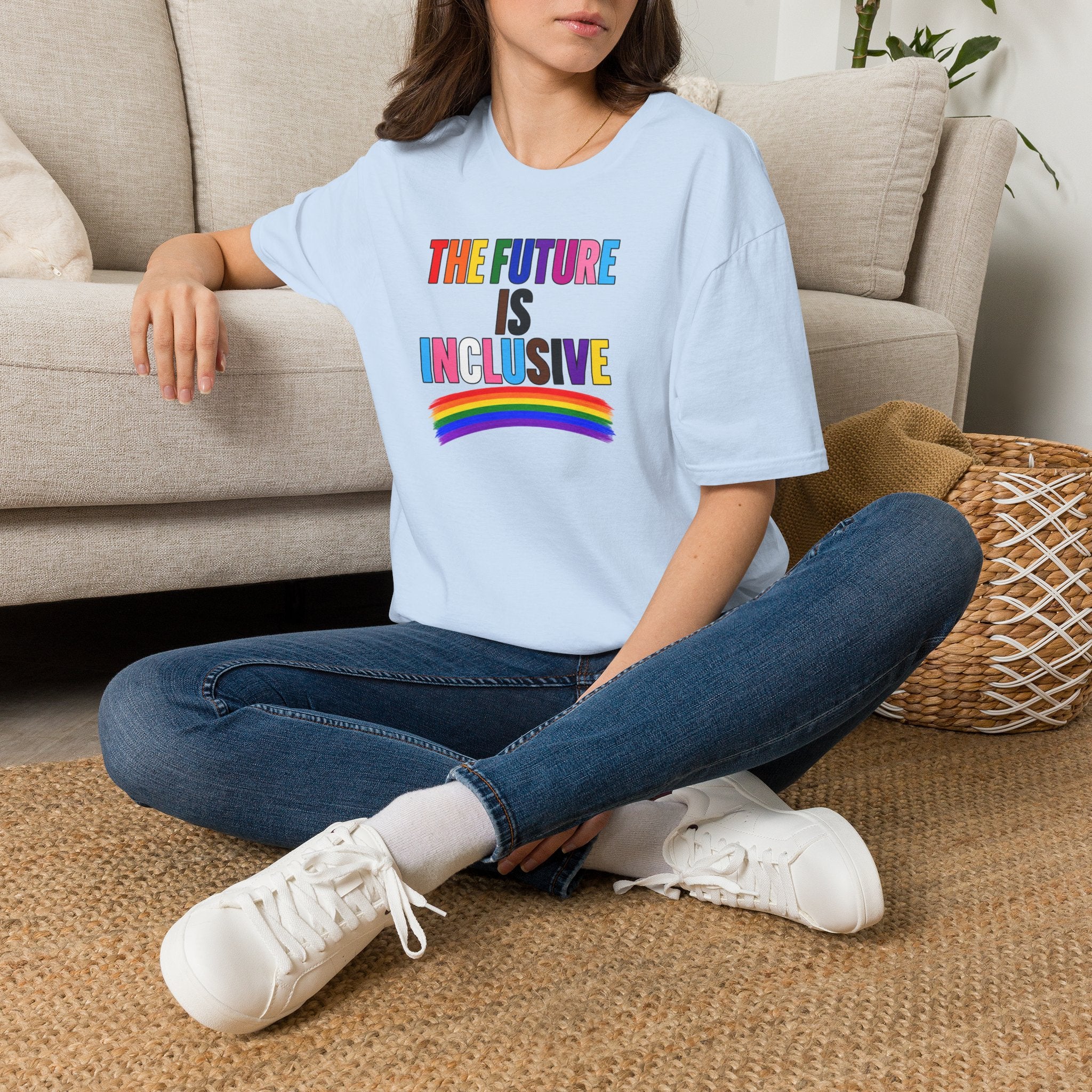 Inclusive Rainbow T-Shirt — "The Future Is Inclusive" Pride Tee