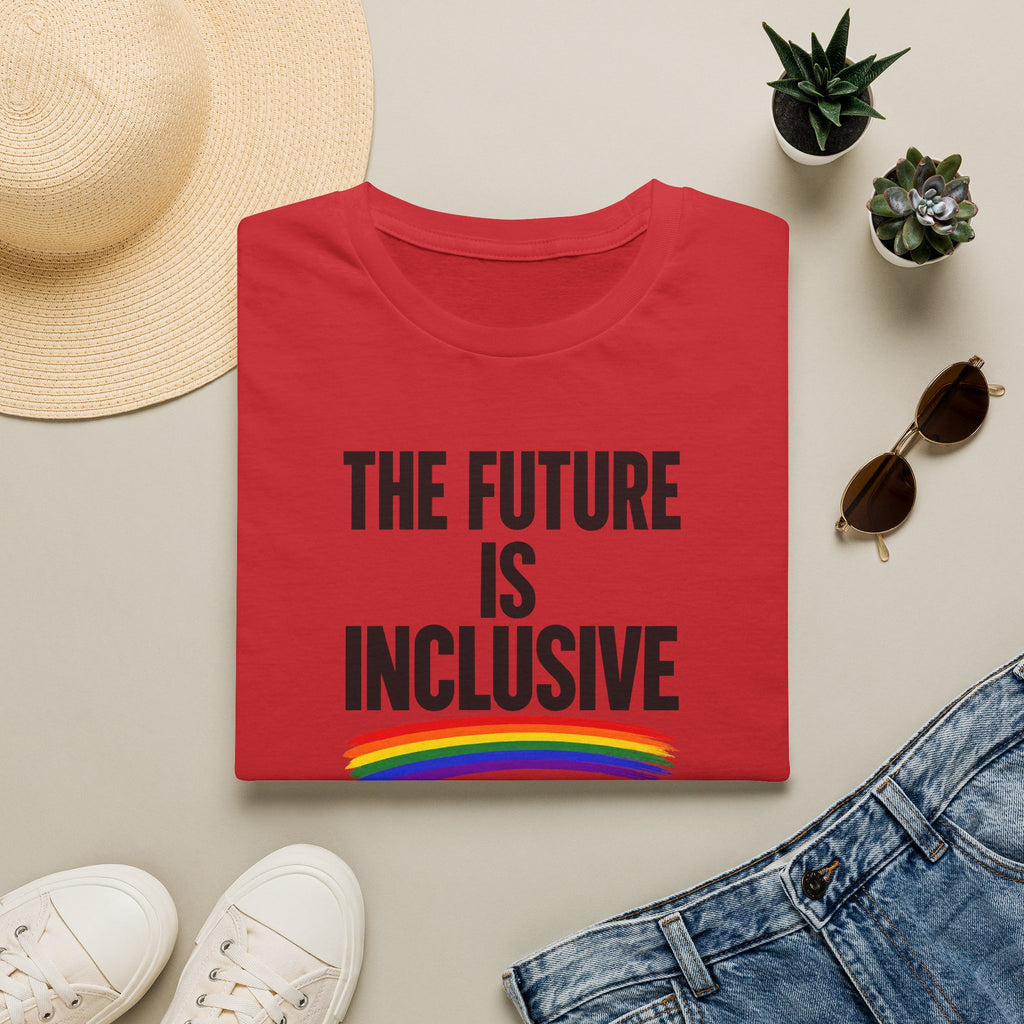 Inclusive T-Shirt — “The Future Is Inclusive” Rainbow Pride Tee