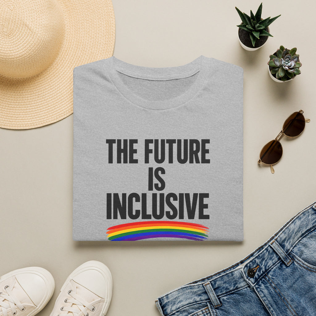 Inclusive T-Shirt — “The Future Is Inclusive” Rainbow Pride Tee