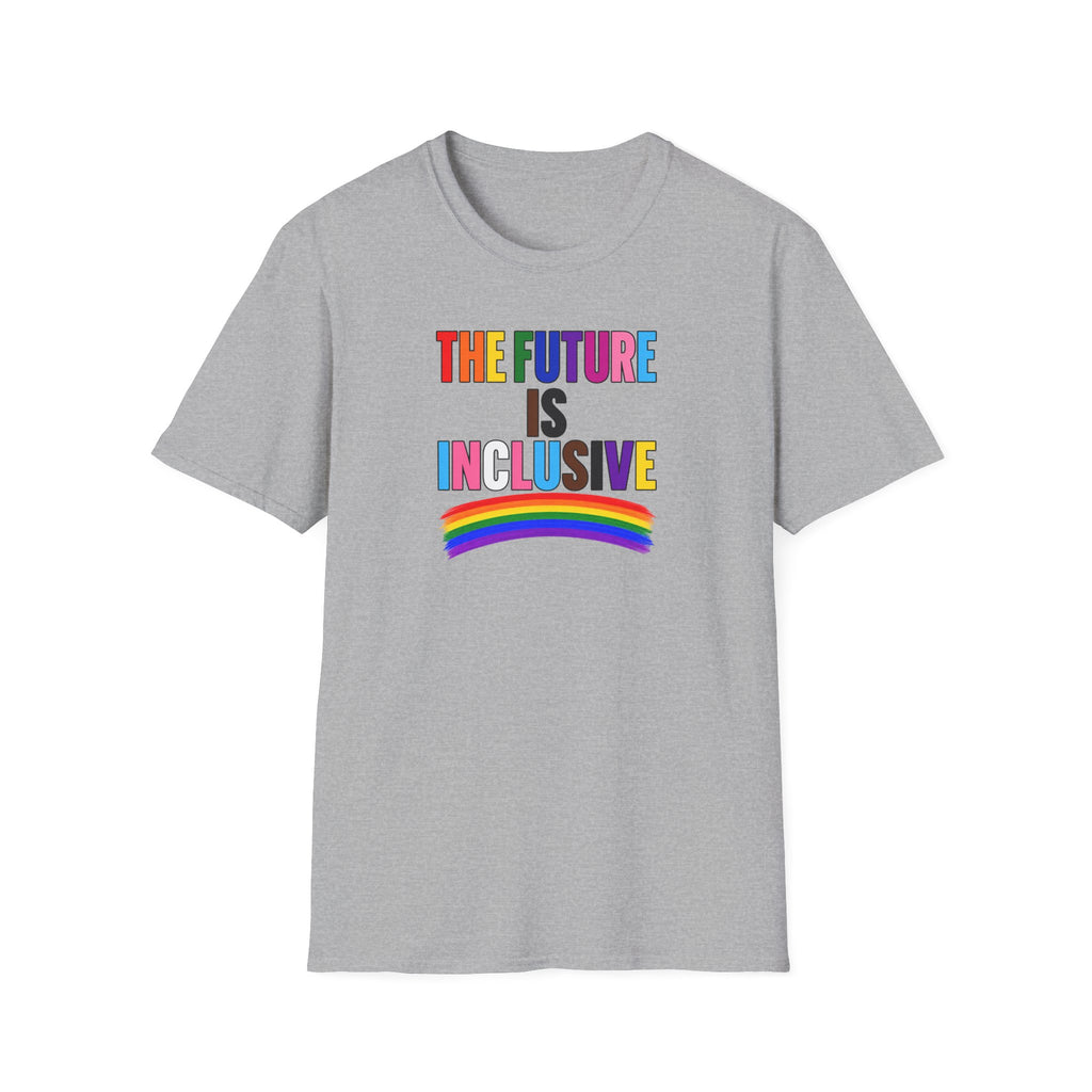 Inclusive Rainbow T-Shirt — "The Future Is Inclusive" Pride Tee