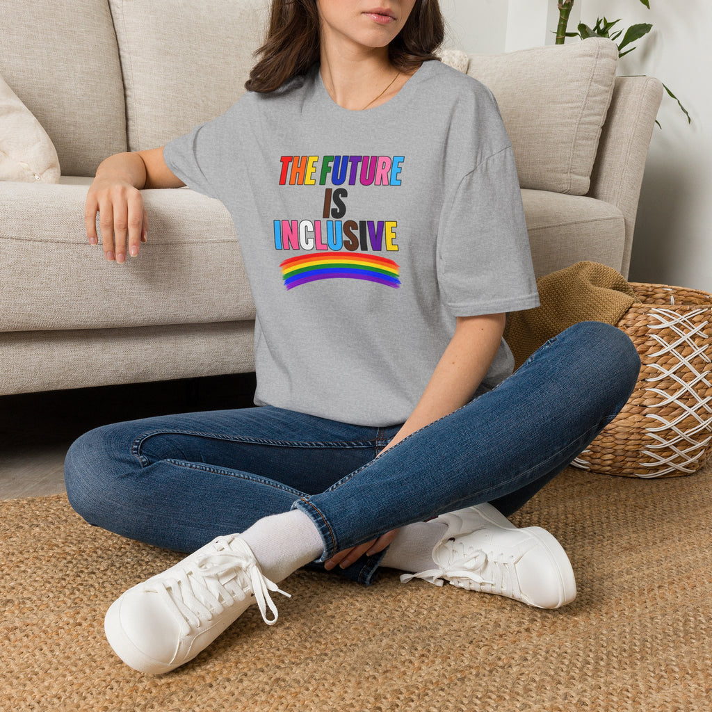 Inclusive Rainbow T-Shirt — "The Future Is Inclusive" Pride Tee
