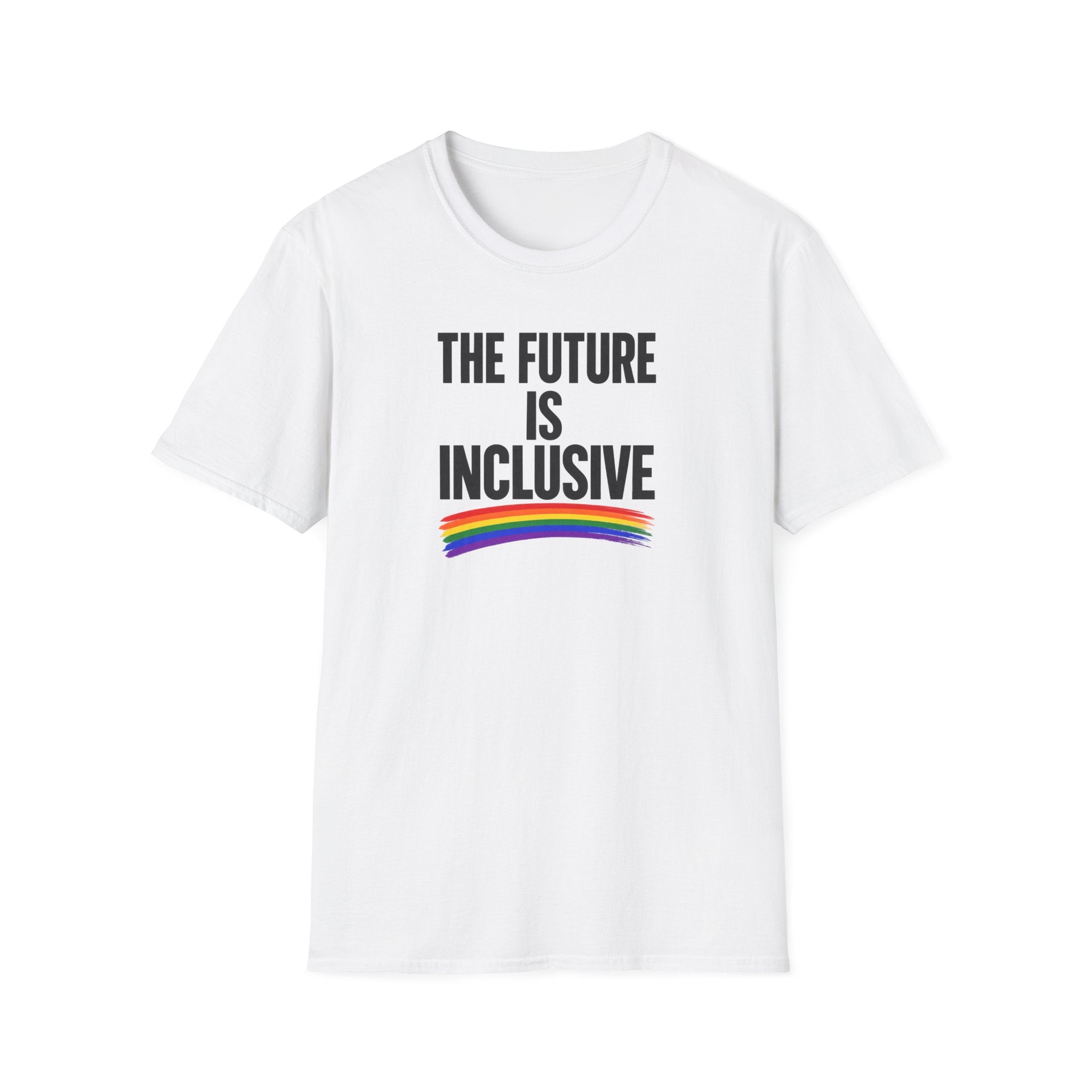 Inclusive T-Shirt — “The Future Is Inclusive” Rainbow Pride Tee