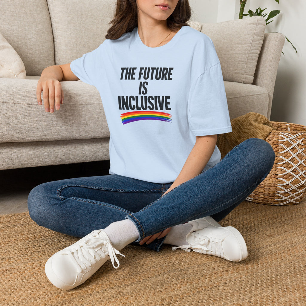 Inclusive T-Shirt — “The Future Is Inclusive” Rainbow Pride Tee