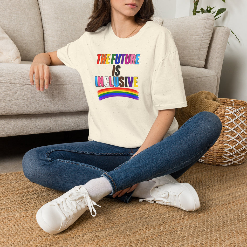 Inclusive Rainbow T-Shirt — "The Future Is Inclusive" Pride Tee